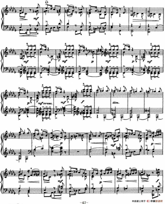 柴可夫斯基18首钢琴小品Op.72（9.Un poco di Schumann）