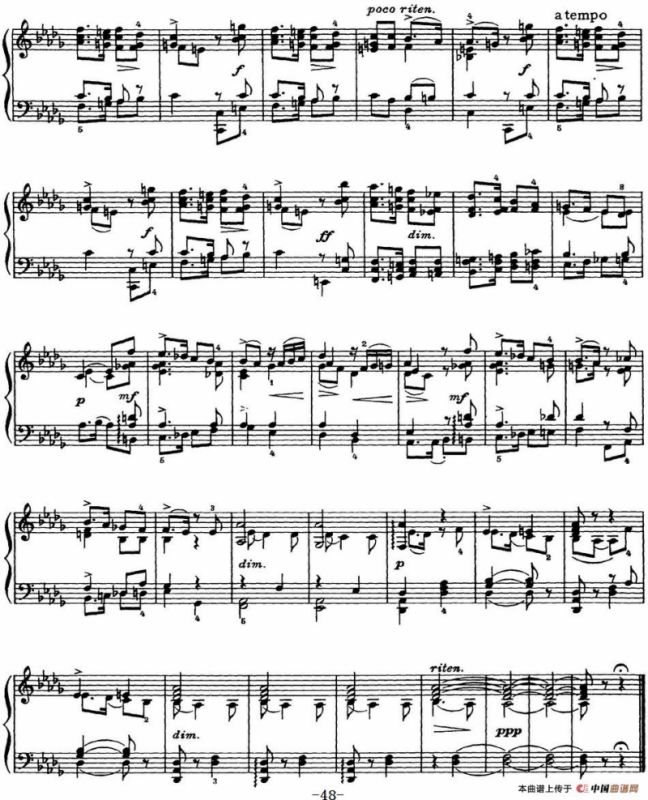 柴可夫斯基18首钢琴小品Op.72（9.Un poco di Schumann）