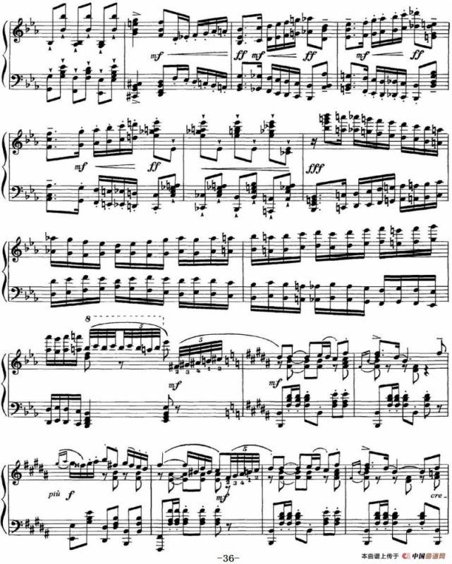 柴可夫斯基18首钢琴小品Op.72（7.Polacca de concert）