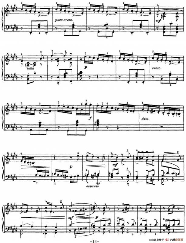 柴可夫斯基18首钢琴小品Op.72（3.Tendres reproches）