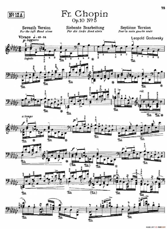 53首改编练习曲（No.12A）