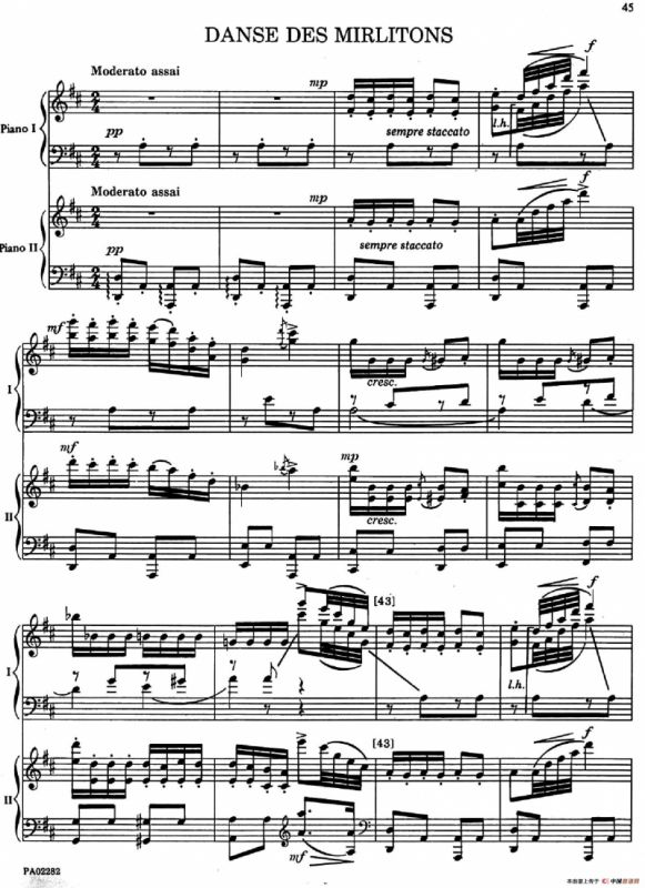 Nutcracker Op.71 芭蕾舞剧《胡桃夹子》（改编双钢琴版·第五部分）