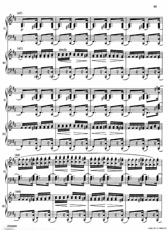 Nutcracker Op.71 芭蕾舞剧《胡桃夹子》（改编双钢琴版·第五部分）