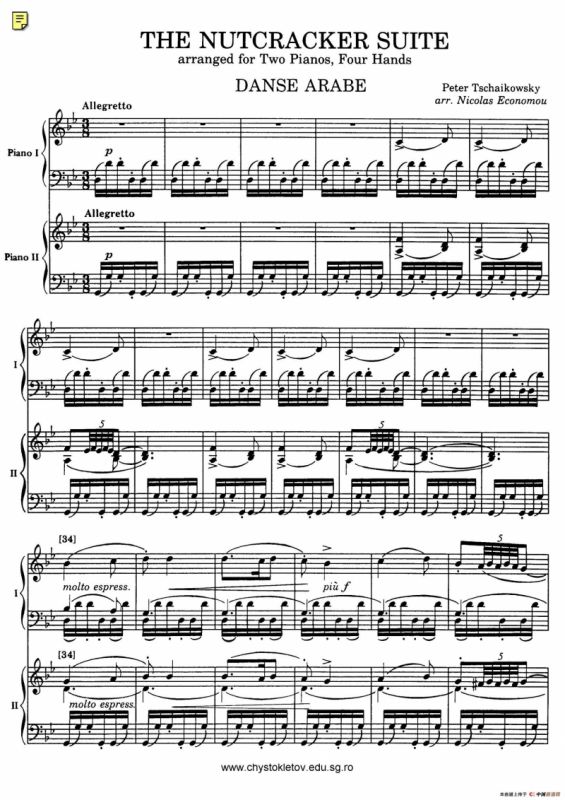 Nutcracker Op.71 芭蕾舞剧《胡桃夹子》（改编双钢琴版·第四部分）