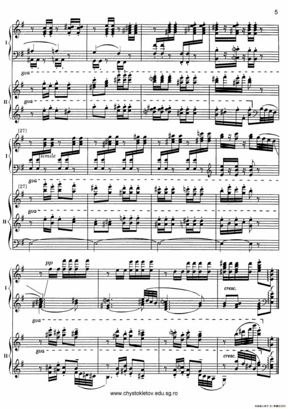 Nutcracker Op.71 芭蕾舞剧《胡桃夹子》（改编双钢琴版·第三部分）