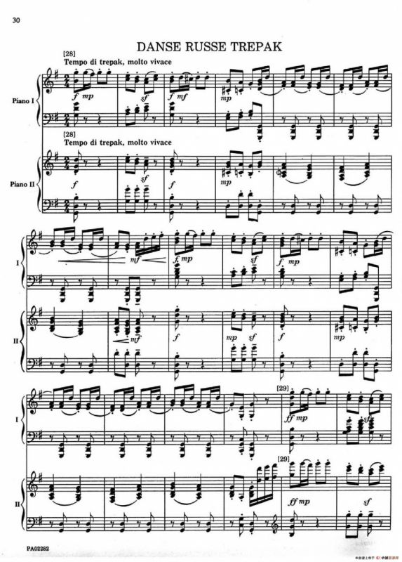 Nutcracker Op.71 芭蕾舞剧《胡桃夹子》（改编双钢琴版·第三部分）