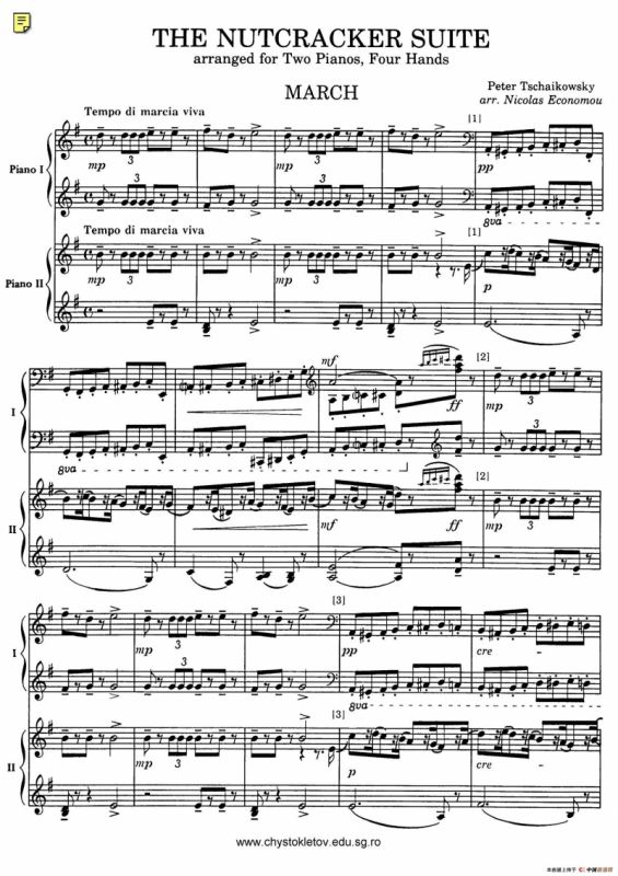 Nutcracker Op.71 芭蕾舞剧《胡桃夹子》（改编双钢琴版·第二部分）