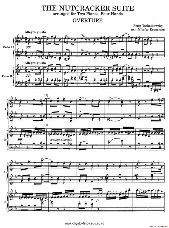 Nutcracker Op.71 芭蕾舞剧《胡桃夹子》（改编双钢琴版·第一部分）