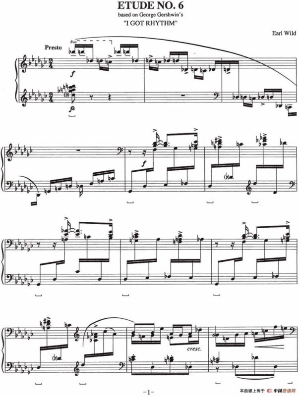 Etude 6 I Got Rythm（乔治·格什温练习曲·6、我的节奏）