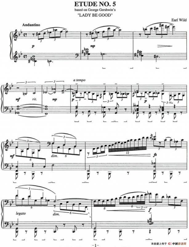 Etude 5.Lady Be Good（乔治·格什温练习曲·5、好女人）