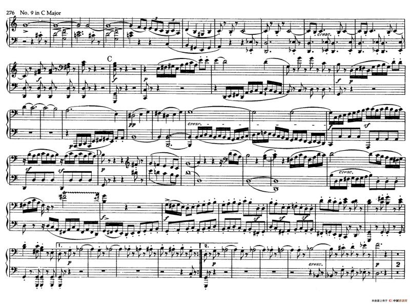 String Quartet No.9 in C Major Op.59-3 - 4 Hands（C大调第九弦乐四重奏·四手联弹）