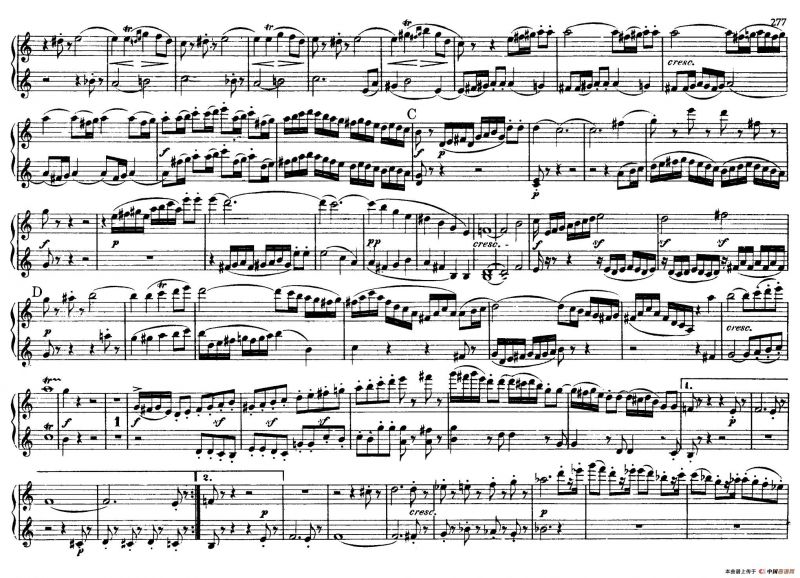 String Quartet No.9 in C Major Op.59-3 - 4 Hands（C大调第九弦乐四重奏·四手联弹）