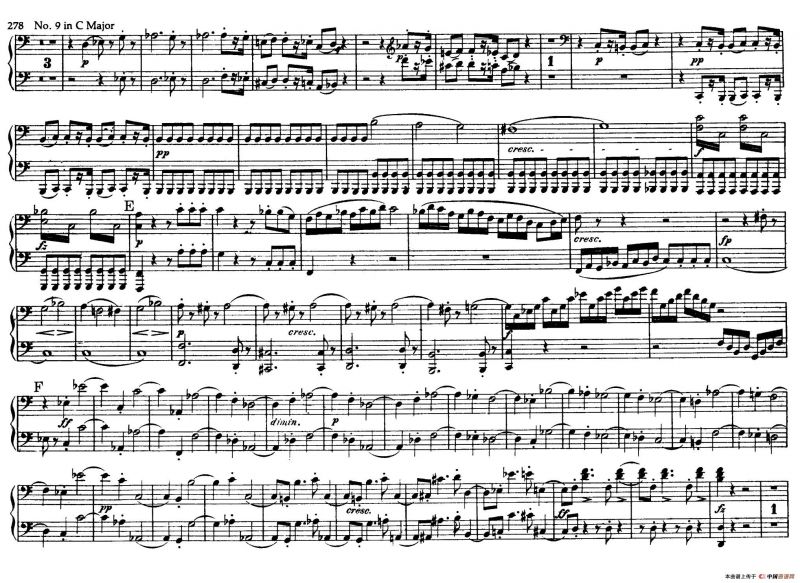 String Quartet No.9 in C Major Op.59-3 - 4 Hands（C大调第九弦乐四重奏·四手联弹）