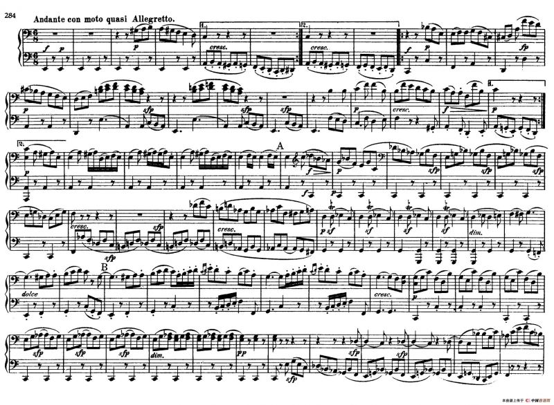 String Quartet No.9 in C Major Op.59-3 - 4 Hands（C大调第九弦乐四重奏·四手联弹）