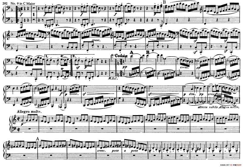 String Quartet No.9 in C Major Op.59-3 - 4 Hands（C大调第九弦乐四重奏·四手联弹）