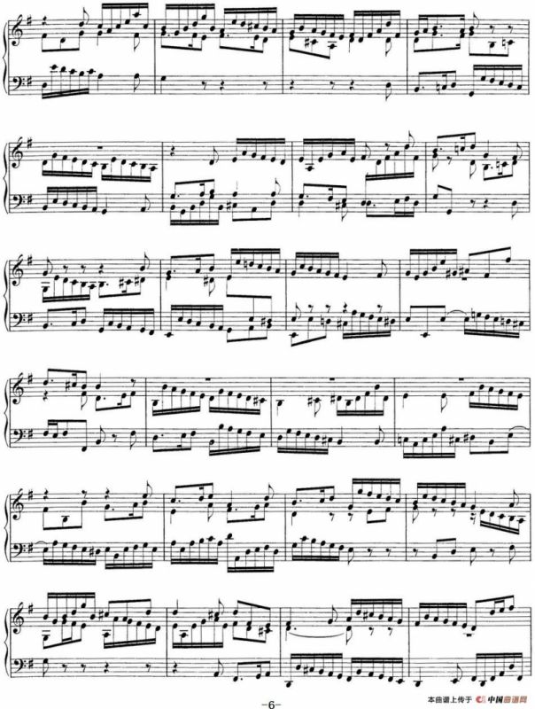 Toccata BWV 916（7首托卡塔·No.7 G大调）