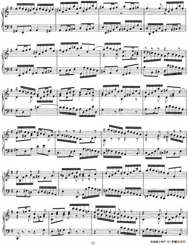 Toccata BWV 916（7首托卡塔·No.7 G大调）