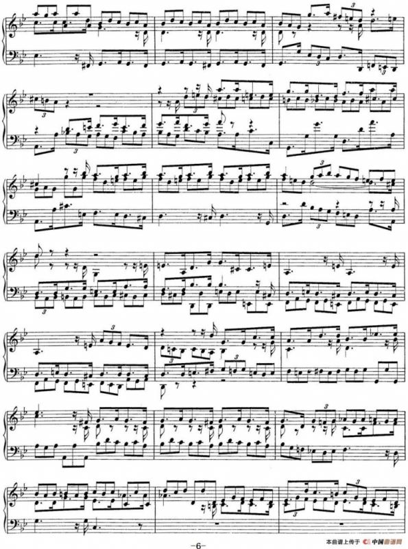 Toccata BWV 915（7首托卡塔·No.6 g小调）