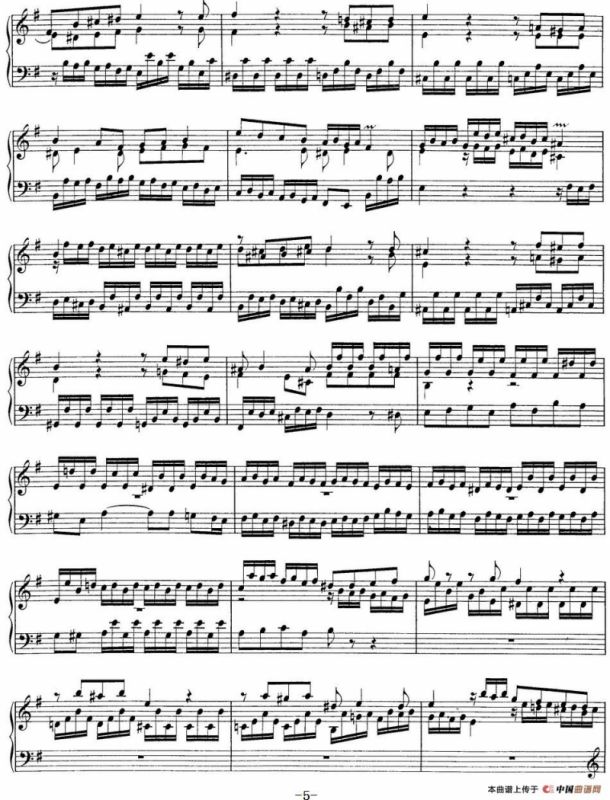 Toccata BWV 914（7首托卡塔·No.5 e小调）