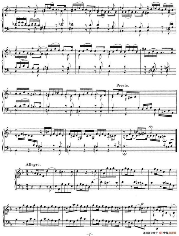 Toccata Minor BWV 913（7首托卡塔·No.4 d小调）