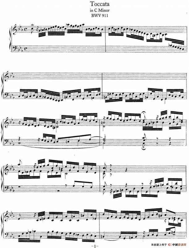 Toccata BWV 911（7首托卡塔·No.2 c小调）