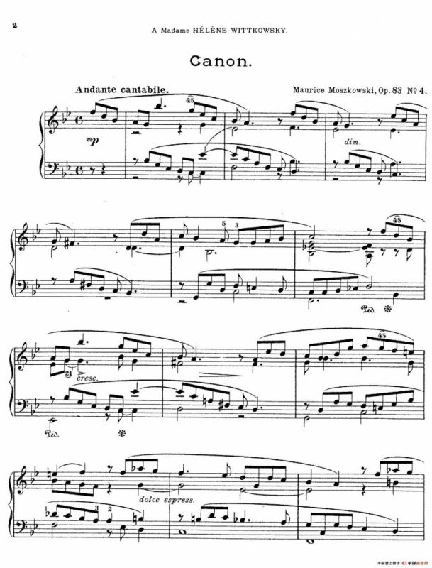 Six Pieces Op.83（6首小品·4）