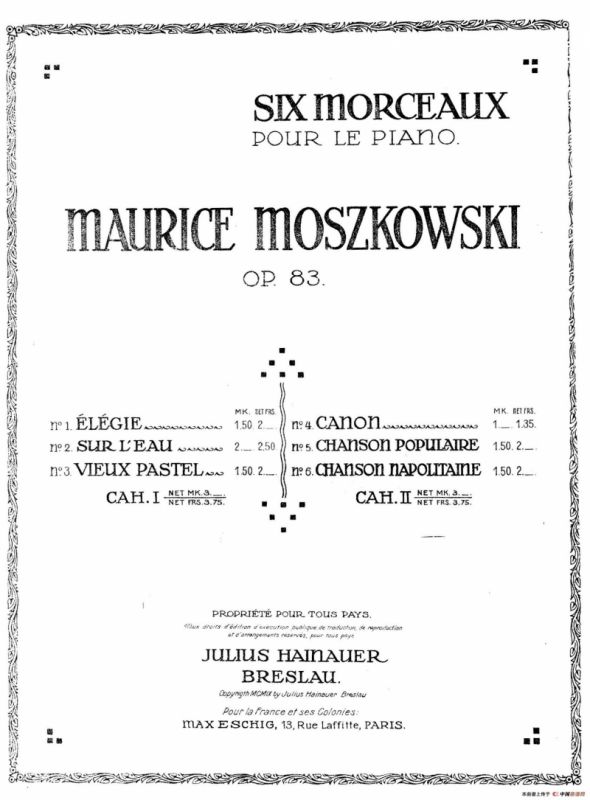 Six Pieces Op.83（6首小品·3）