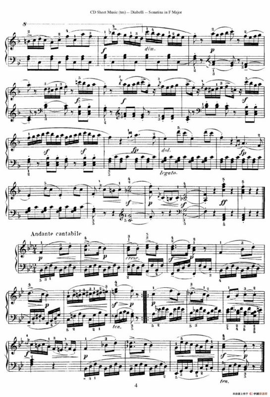 4 Piano Sonatinas（4首钢琴小奏鸣曲）（Op.151 No.3）