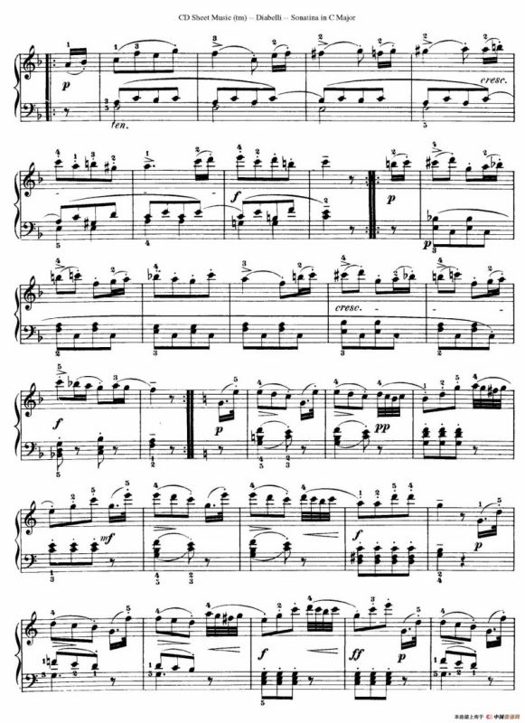 4 Piano Sonatinas（4首钢琴小奏鸣曲）（Op.151 No.2）