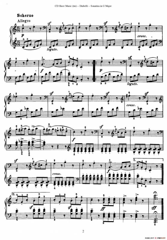 4 Piano Sonatinas（4首钢琴小奏鸣曲）（Op.151 No.1）