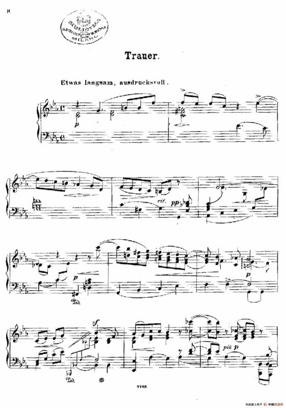 Phantasien Am Clavier Op.36（幻想曲集·第五首）