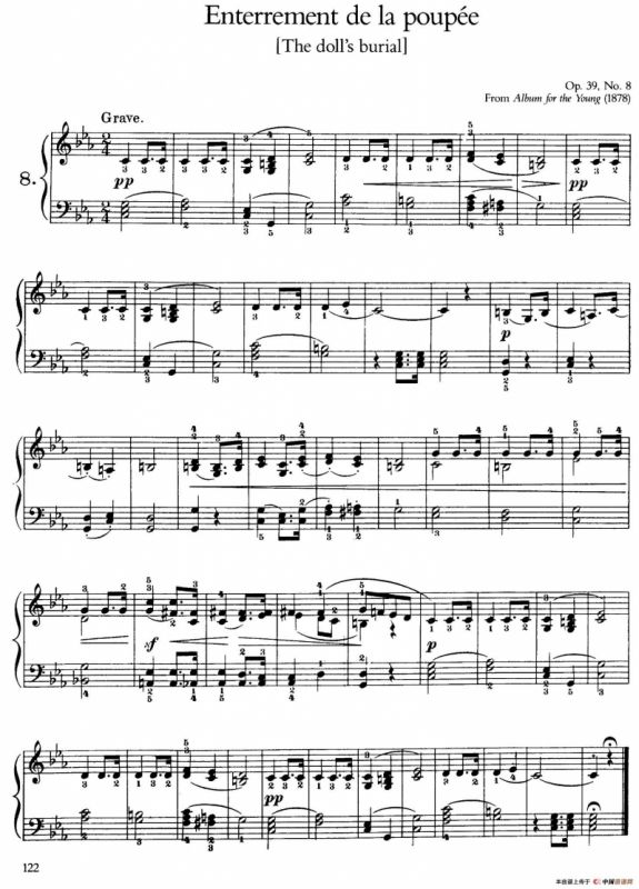Album for the Young Op.39（儿童钢琴曲集）（8. 洋娃娃的葬礼 The Dolls Funeral）