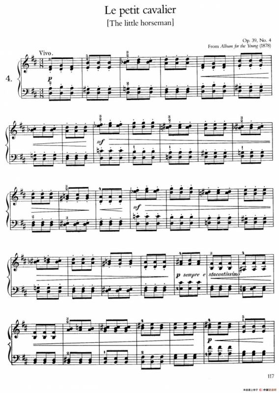 Album for the Young Op.39（儿童钢琴曲集）（4. 小骑士 Little horseman）