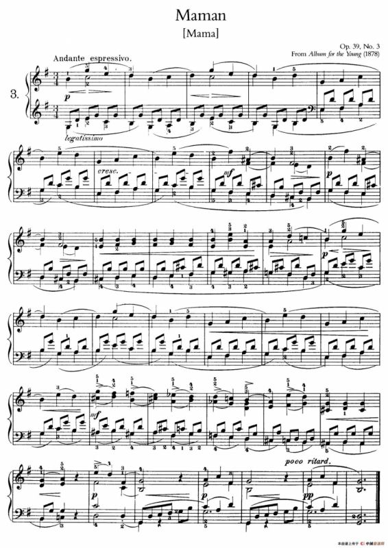 Album for the Young Op.39（儿童钢琴曲集）（3. 骑马爱好 The Hobby - Horse）