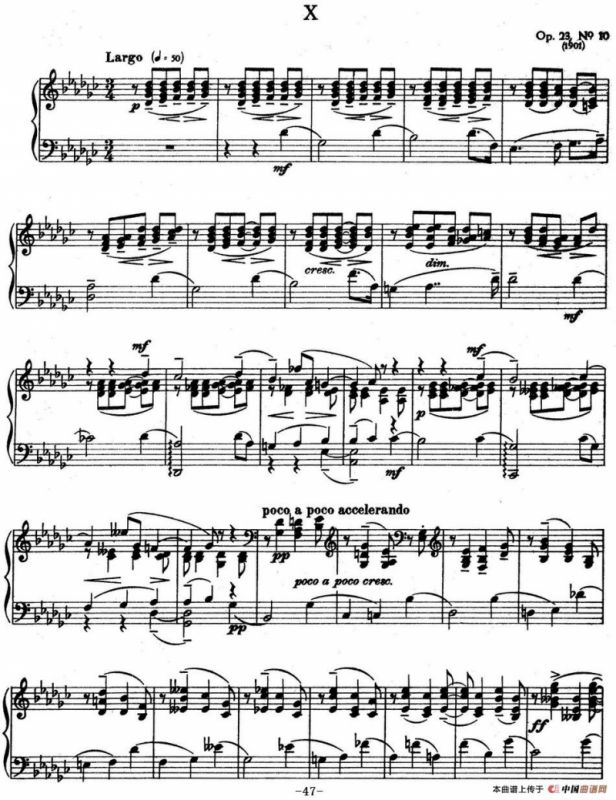 10 Preludes Op.23（拉赫玛尼诺夫10首前奏曲·Ⅹ）