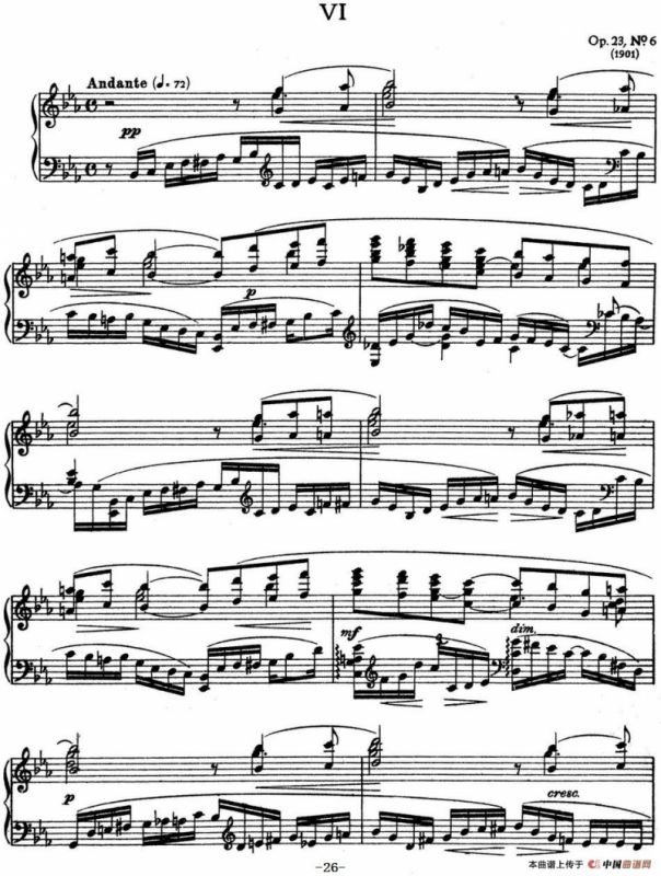 10 Preludes Op.23（拉赫玛尼诺夫10首前奏曲·Ⅵ）