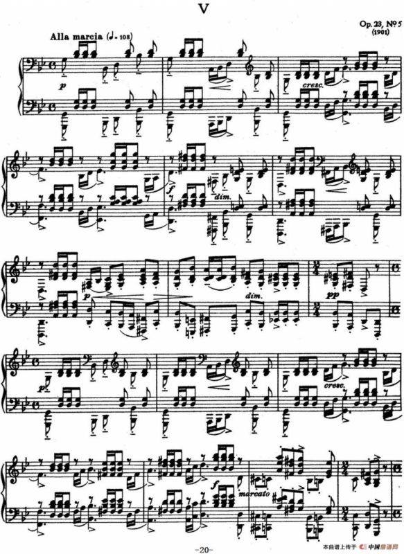 10 Preludes Op.23（拉赫玛尼诺夫10首前奏曲·Ⅴ）