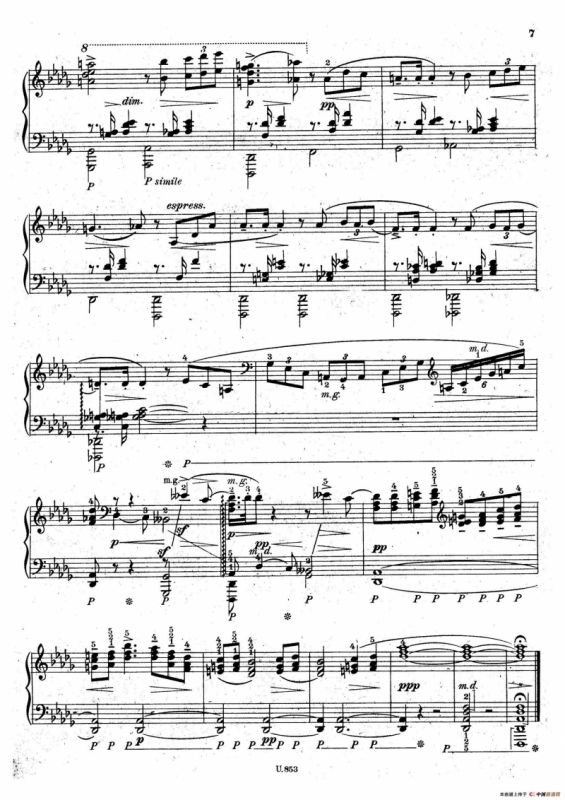Six Piano Pieces Op.7（6首钢琴小品·Ⅰ）