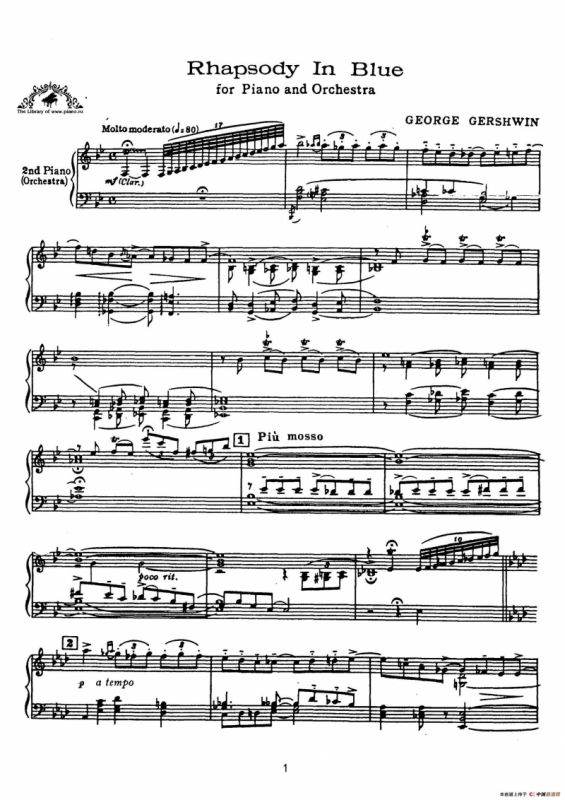 Rhapsody in Blue（蓝色狂想曲）（双钢琴）