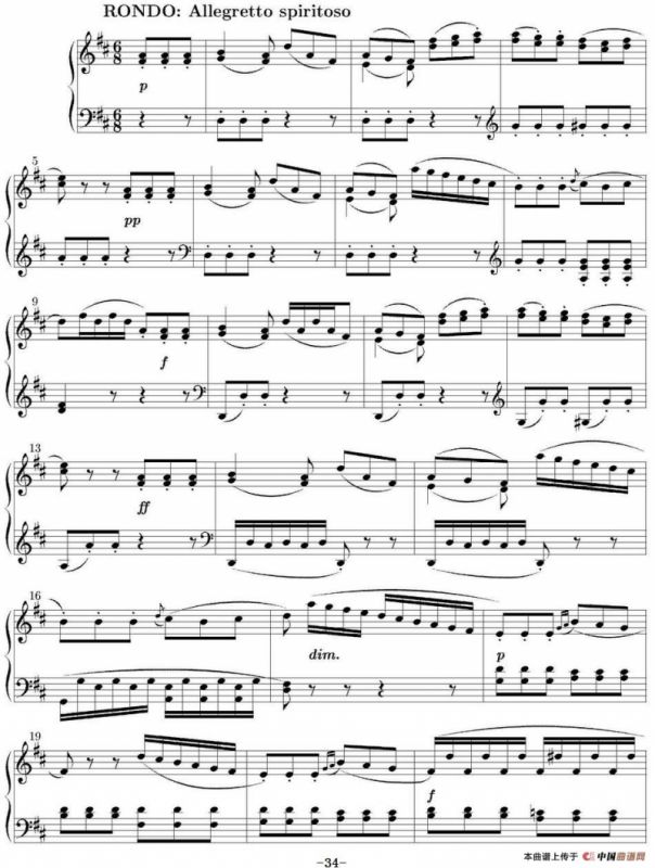 6 Sonatinas Op.36（6首钢琴小奏鸣曲-6）