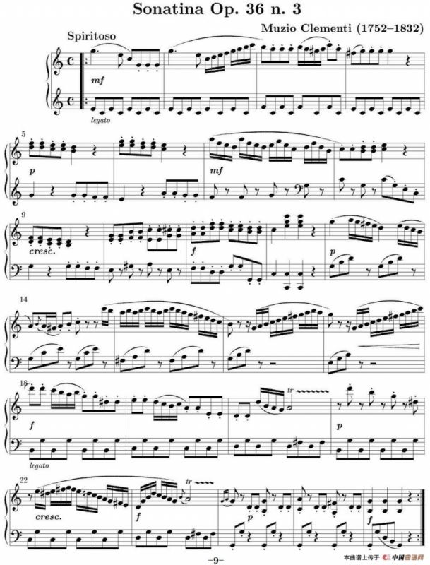 6 Sonatinas Op.36（6首钢琴小奏鸣曲-3）