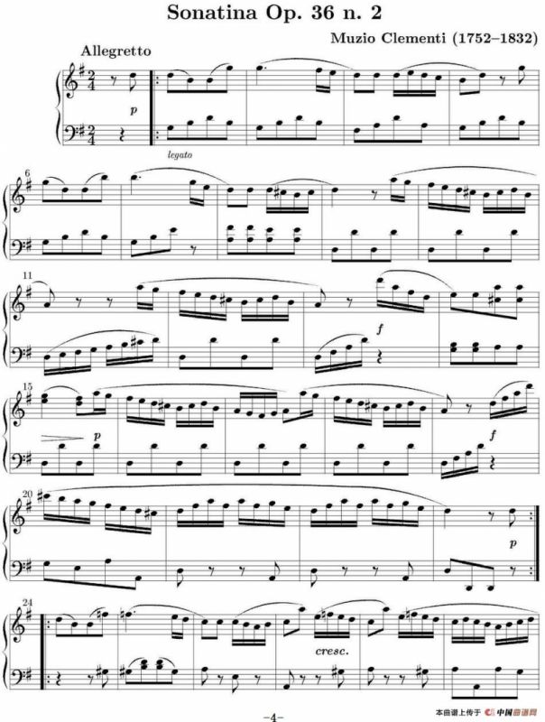 6 Sonatinas Op.36（6首钢琴小奏鸣曲-2）