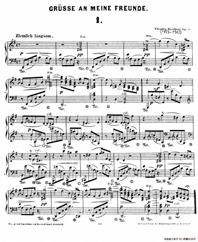 Gruesse An Meine Freunde Op.5（致朋友们的问候·1）