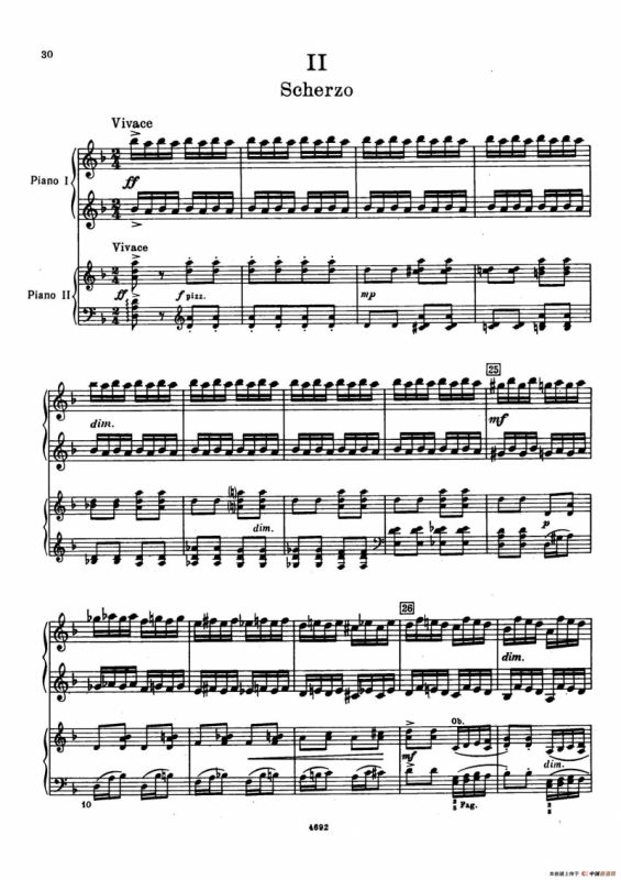 Piano Concerto No.2 in g Minor Op.16（g小调第二钢琴协奏曲·Ⅱ·双钢琴）
