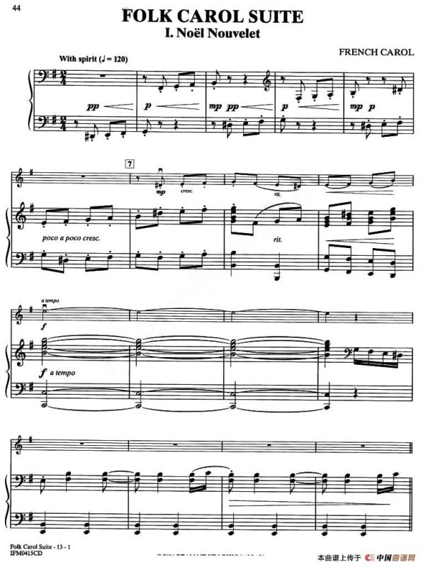 FOLK CAROL SUITE（钢琴伴奏）