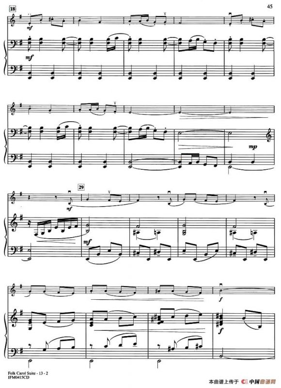 FOLK CAROL SUITE（钢琴伴奏）