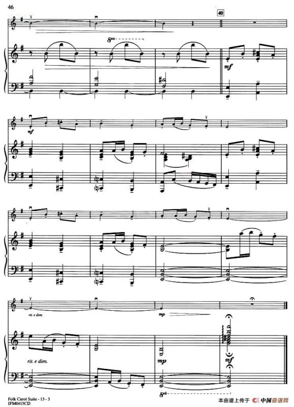 FOLK CAROL SUITE（钢琴伴奏）