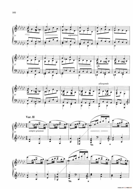 Variations and Fuge in e-flat Minor Op.23（降e小调主题变奏与赋格）