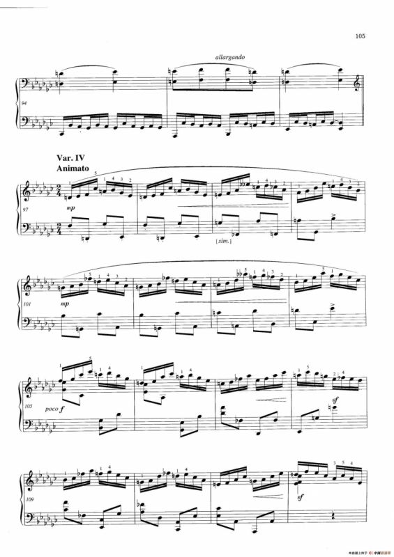 Variations and Fuge in e-flat Minor Op.23（降e小调主题变奏与赋格）