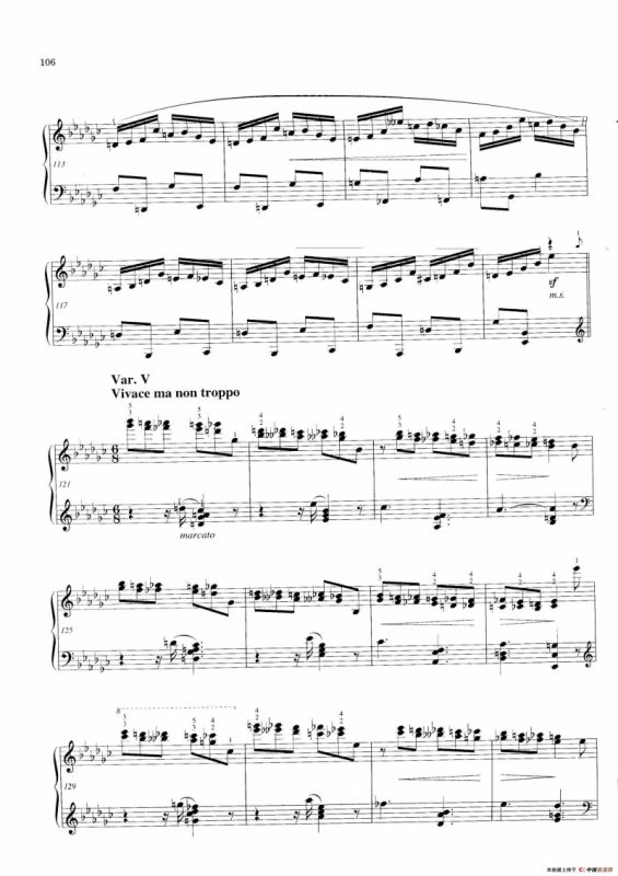 Variations and Fuge in e-flat Minor Op.23（降e小调主题变奏与赋格）